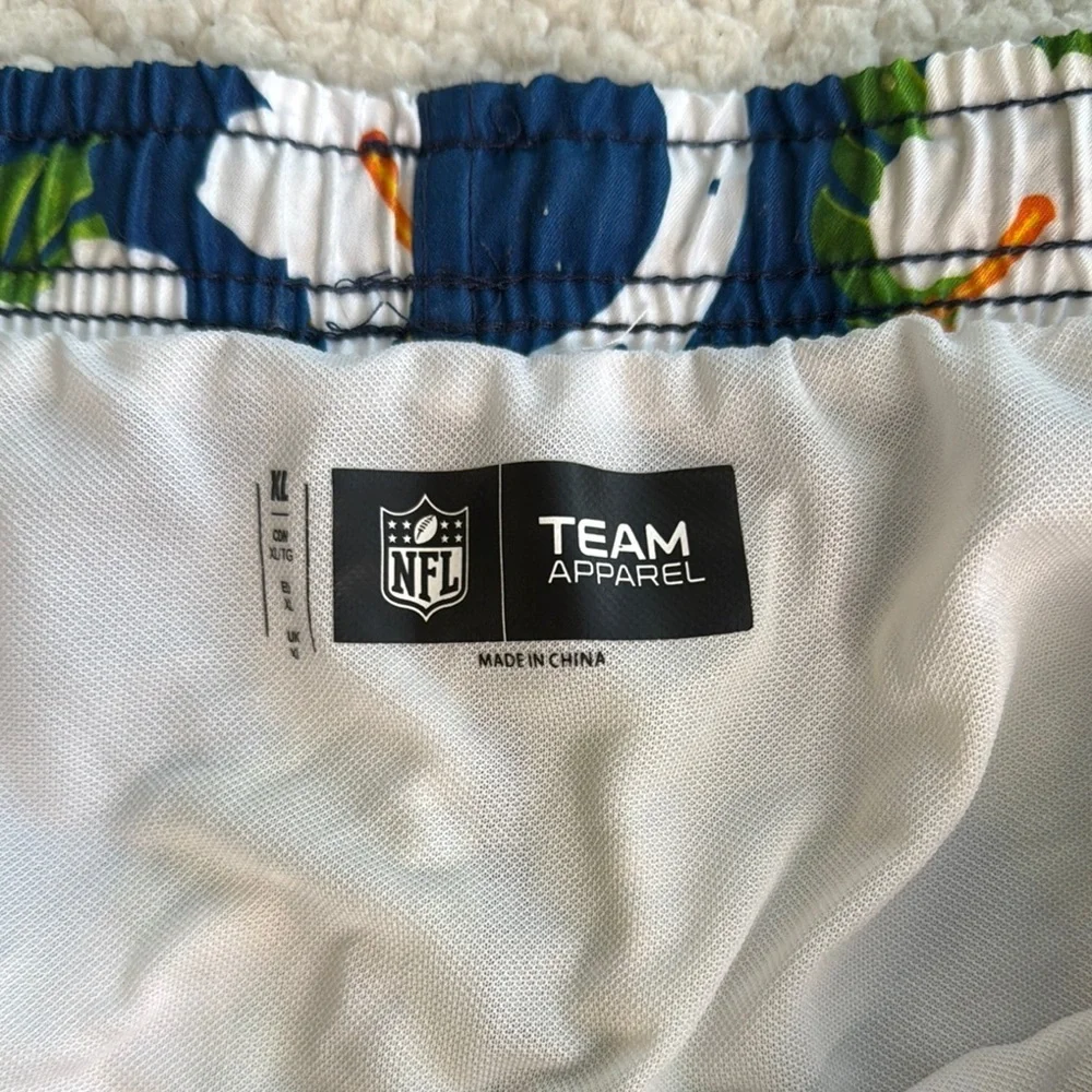 NFL Team Apparel Colts Blue and Green Swim Trunks